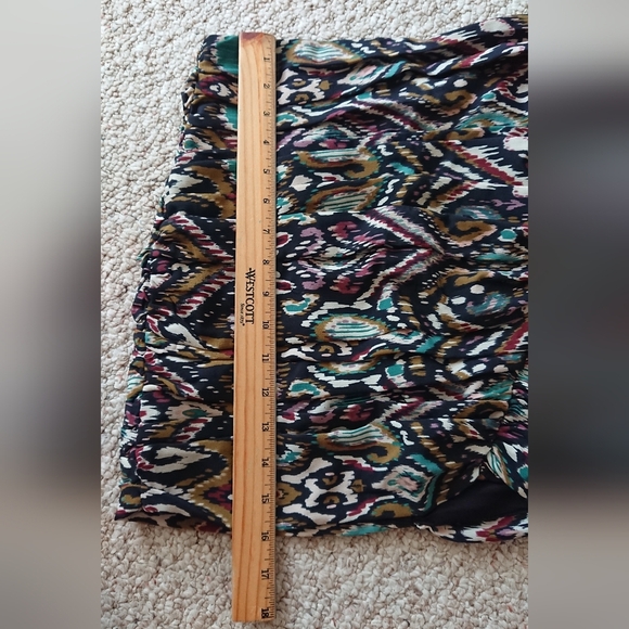 Zara multicolor printed ruffled gathered detail mini skirt size S - Picture 4 of 10